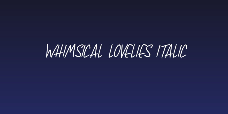 Whimsical Lovelies Italic Social Header