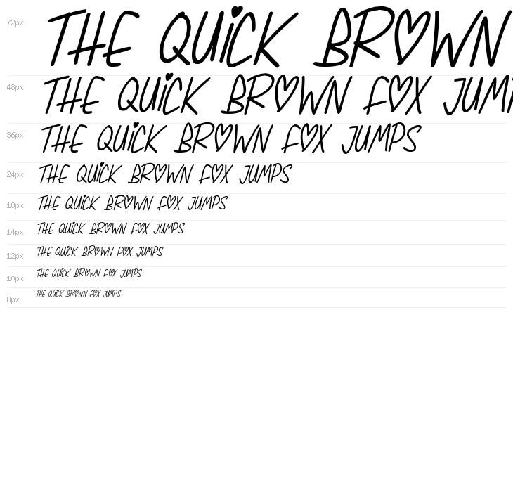 Whimsical Lovelies Italic Waterfall