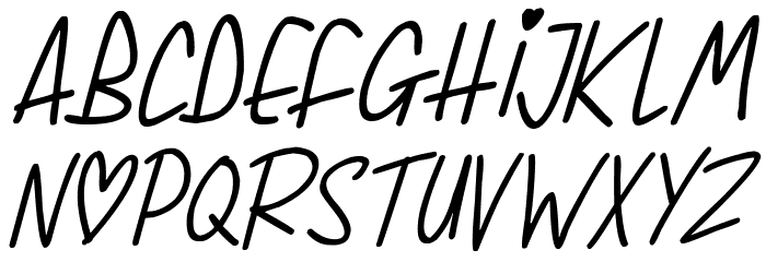 Whimsical Lovelies Italic Font LOWERCASE