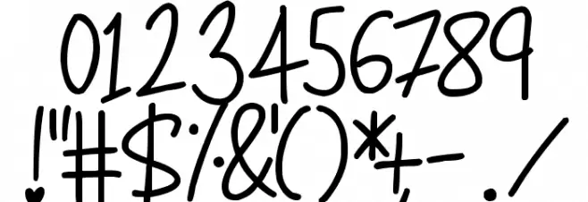 Whimsical Lovelies Font OTHER CHARS