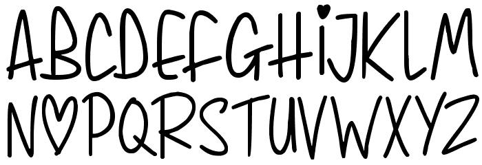 Whimsical Lovelies Font LOWERCASE