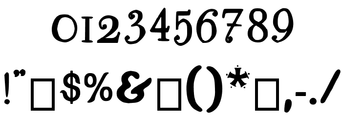 Whimsical Wilma Medium Font OTHER CHARS