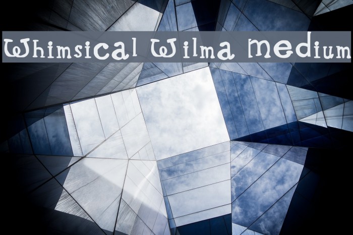 Whimsical Wilma Medium Font examples