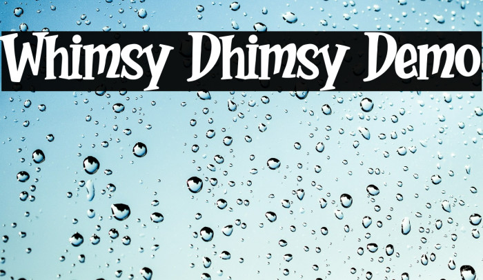 Whimsy Dhimsy Demo Font examples