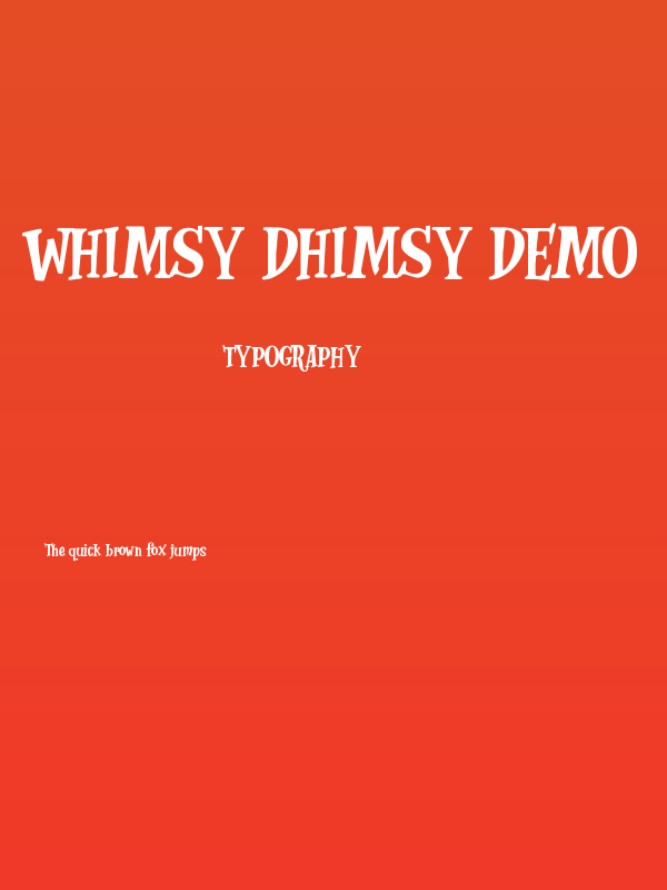 Whimsy Dhimsy Demo Poster