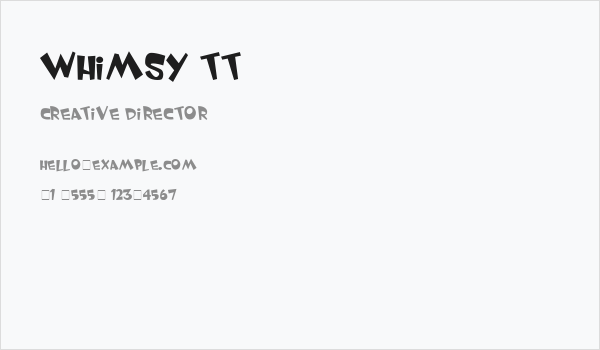 Whimsy TT Business Card