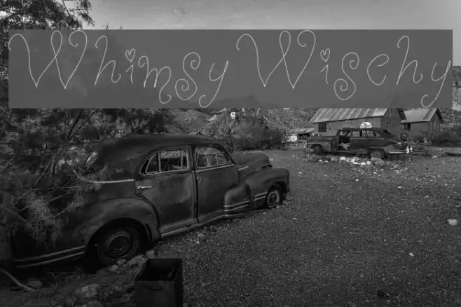 WhimsyWischy Font examples