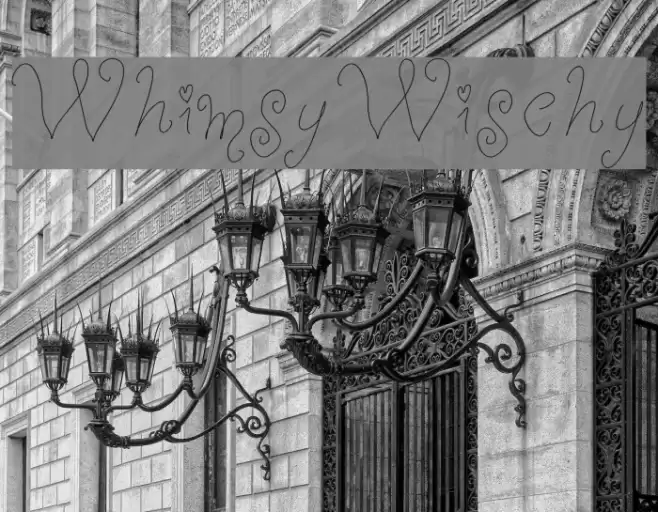 WhimsyWischy Font examples