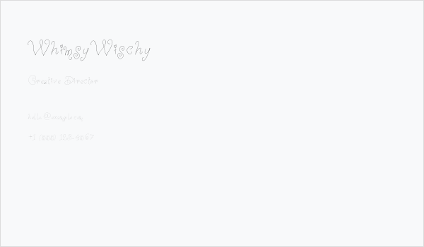 WhimsyWischy Business Card