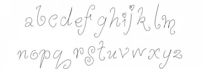 WhimsyWischy Font LOWERCASE