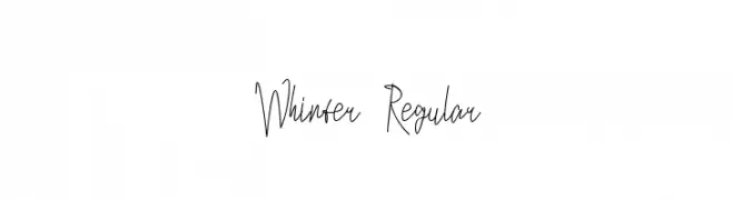 Whinter Regular  Descarca Fonturi Gratis