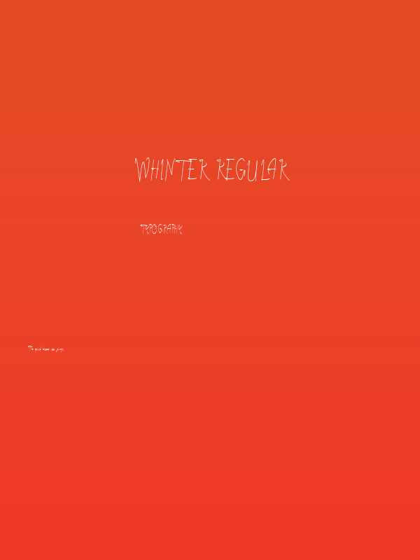 Whinter Regular Poster