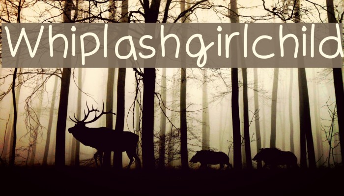 Whiplashgirlchild Font examples