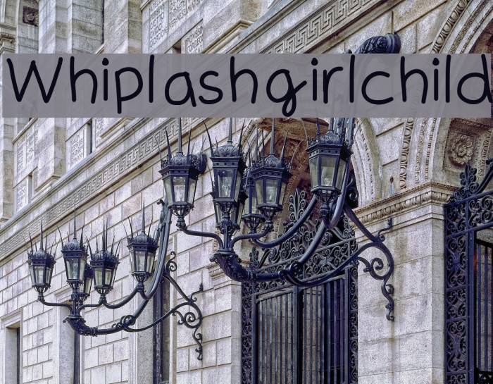 Whiplashgirlchild Font examples