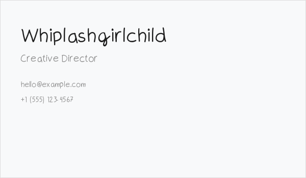 Whiplashgirlchild Business Card
