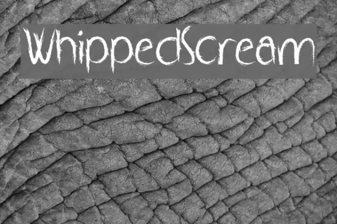 WhippedScream Font examples
