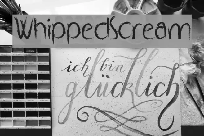 WhippedScream Font examples