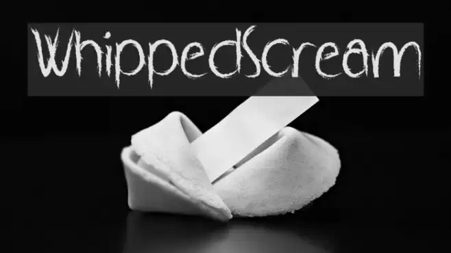 WhippedScream Font examples