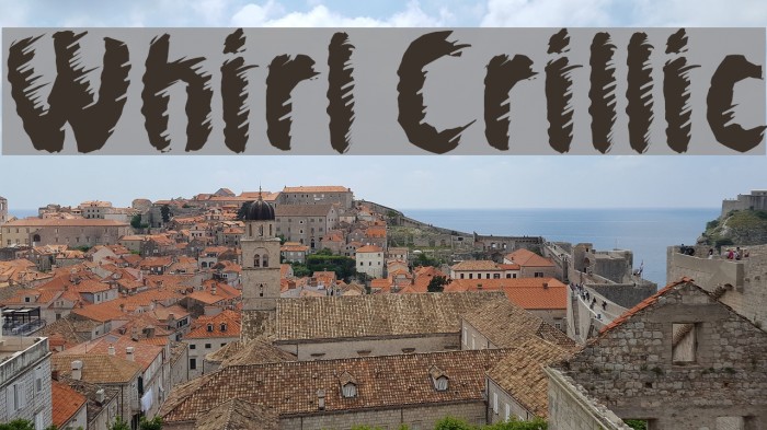 Whirl Cyrillic Font examples