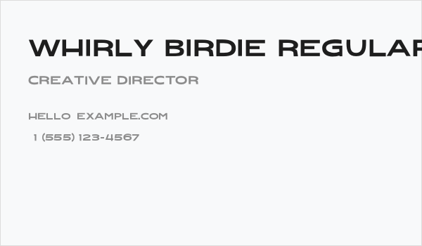 Whirly Birdie Regular Business Card