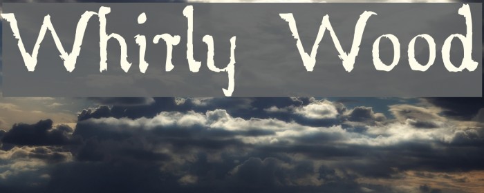 Whirly Wood Font examples