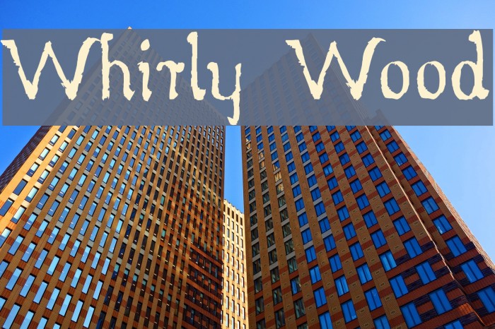 Whirly Wood Font examples