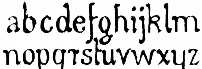 Whirly Wood خط أحرف صغيرة