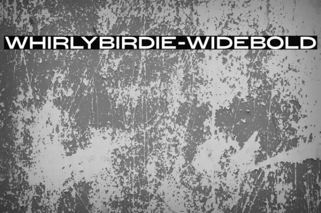WhirlyBirdie-WideBold Font examples