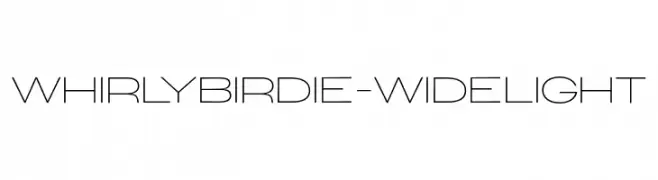 WhirlyBirdie-WideLight  Frei Schriftart Herunterladen