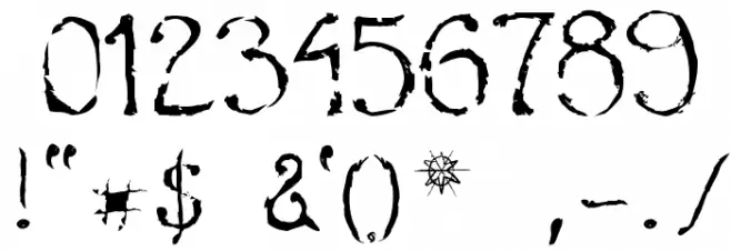 WhirlyWood Font OTHER CHARS