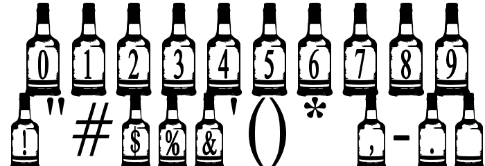 Whiskey Bottle Font OTHER CHARS