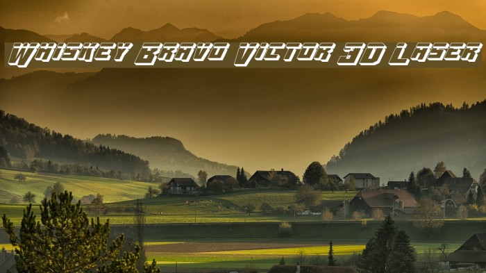 Whiskey Bravo Victor 3D Laser Example 2