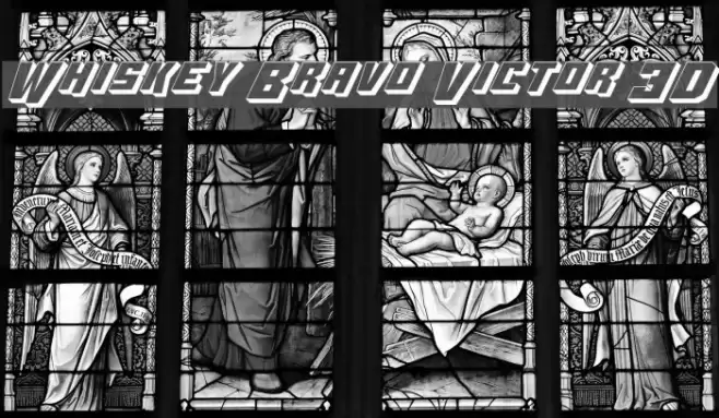 Whiskey Bravo Victor 3D Font examples