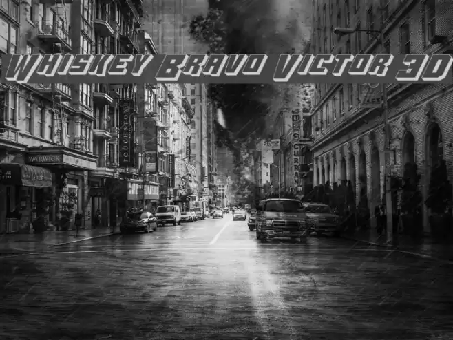 Whiskey Bravo Victor 3D Font examples