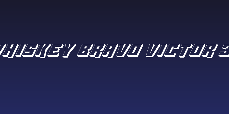 Whiskey Bravo Victor 3D Social Header