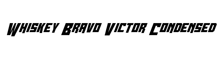 Whiskey Bravo Victor Condensed  免费字体下载