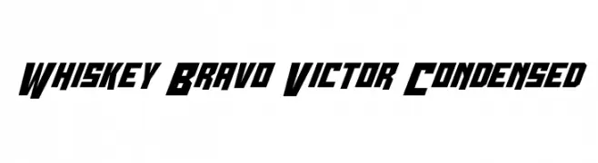 Whiskey Bravo Victor Condensed  font caratteri gratis