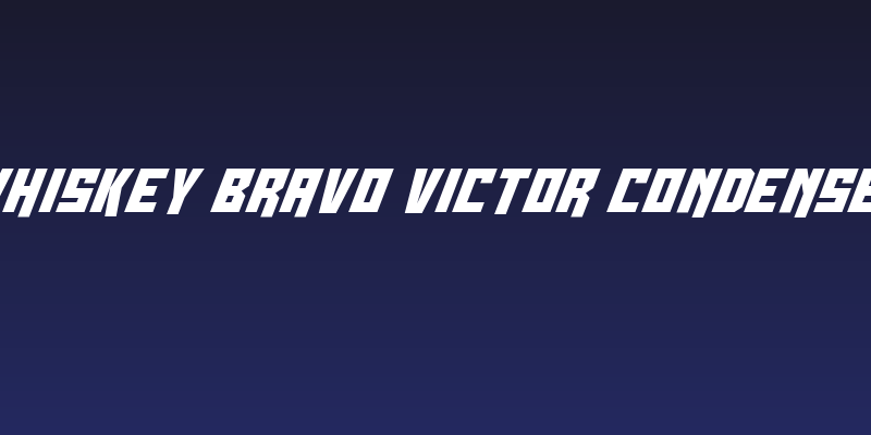 Whiskey Bravo Victor Condensed Social Header