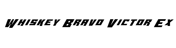 Whiskey Bravo Victor Ex  Frei Schriftart Herunterladen