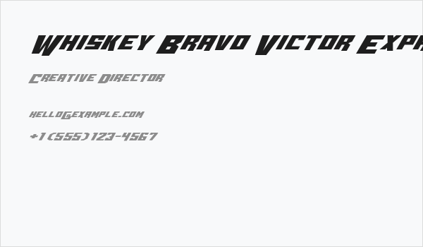 Whiskey Bravo Victor Expanded Business Card