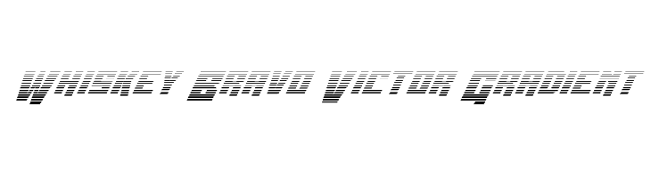 Whiskey Bravo Victor Gradient  font caratteri gratis