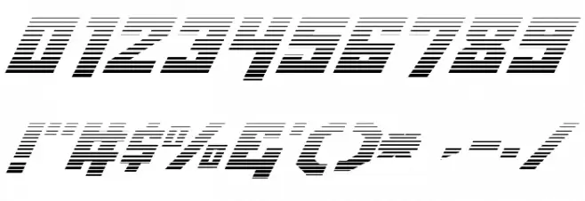 Whiskey Bravo Victor Gradient Font OTHER CHARS