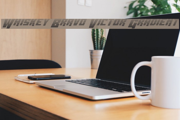 Whiskey Bravo Victor Gradient Font examples