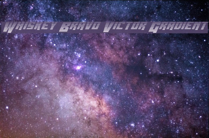 Whiskey Bravo Victor Gradient Font examples