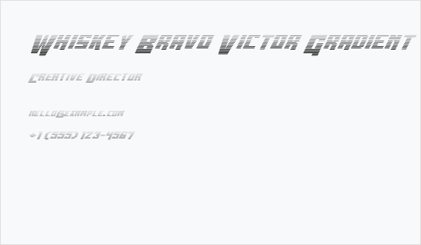 Whiskey Bravo Victor Gradient Business Card
