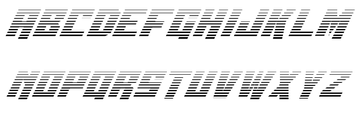 Whiskey Bravo Victor Gradient Font LOWERCASE