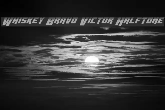 Whiskey Bravo Victor Halftone Font examples