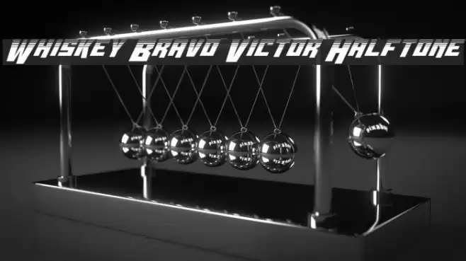 Whiskey Bravo Victor Halftone Font examples