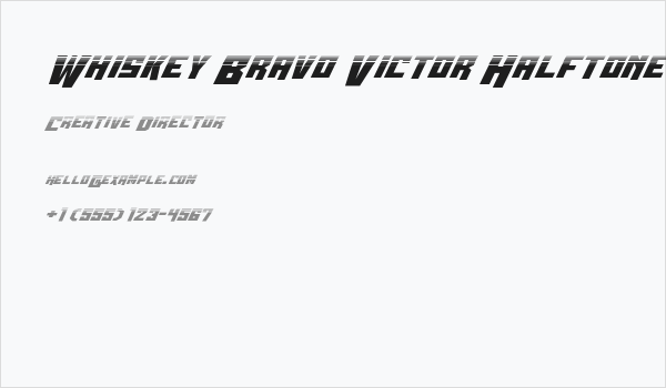 Whiskey Bravo Victor Halftone Business Card