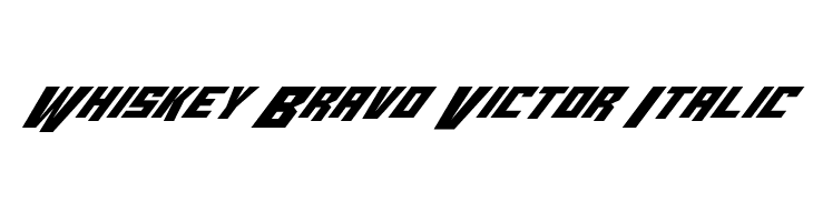 Whiskey Bravo Victor Italic  font caratteri gratis
